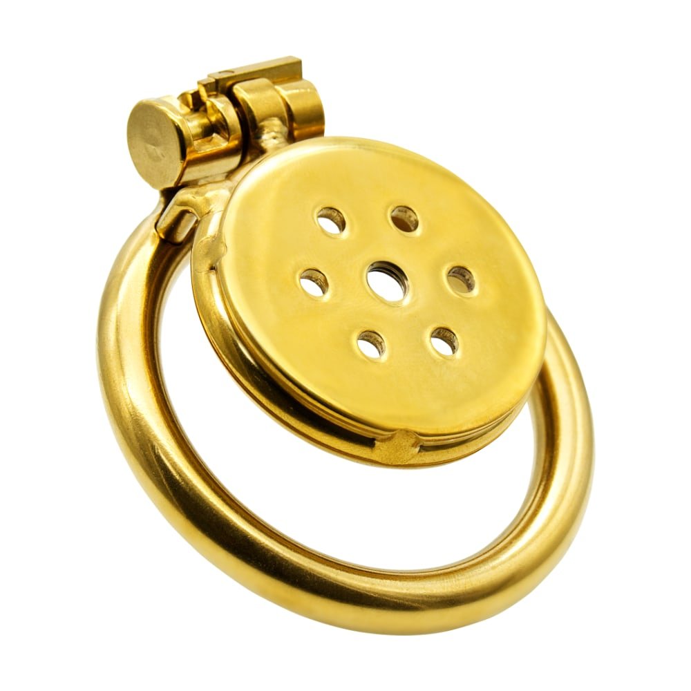 Luxurious Gold Stainless Steel Flat-plate Chastity Luxurious Gold Stainless Steel Flat-plate Chastity